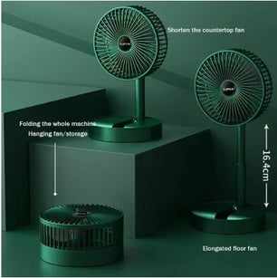Stand Fan, 6 Inch Folding Portable Telescopic Floor/USB with Rechargeable Battery,3 Speeds Super Quiet Adjustable Height