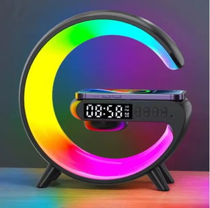 3-in-1 Magnetic Wireless Charger with Dynamic RGB Lighting & Bluetooth Speaker – For iPhone, Samsung, Huawei, Xiaomi, and More